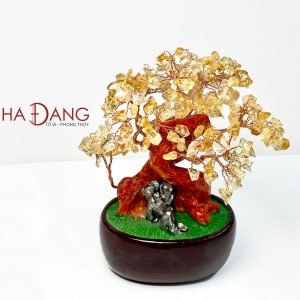 Bình Hoa Tài Lộc Thạch Anh Vàng